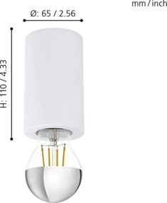 Eglo 99066 - Stropné svietidlo SALUZZO 1xE27/40W/230V