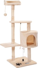 PuppyJoy PuppyJoy, Škrabadlo pre mačku, stromček, stĺpik, 4 poschodia, 85 cm, PJ-042 85, 	HOM-50044