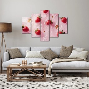 Obraz - Jahody v bublinách (150x105 cm)