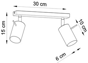 Biele stropné svietidlo Sollux Etna
