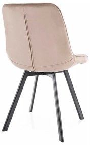 Jedálenská stolička Albons Velvet, béžová