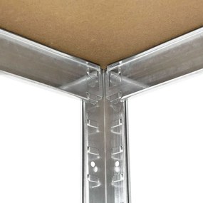 Kovový rohový regál 180x70x40-70 cm, 5 políc, nosnosť 875 kg
