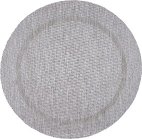 Ayyildiz, Kusový koberec Relax 4311 Silver kruh, 160x160 (priemer) kruh, šedá, chodba / predsieň