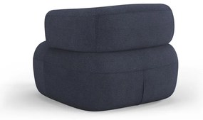 Tmavomodré kreslo z textílie buklé Jenny – Micadoni Home