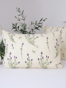 Flanelová obliečka na vankúš 50 x 70 cm - Levandule 02