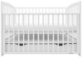 New Baby Detská postieľka Lilly so sťahovacou bočnicou a zásuvkou, biela