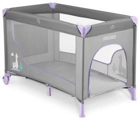 Ricokids Cestovná postieľka + matrac + taška 125 x 65 x 78 cm RK-240 sivá levanduľová