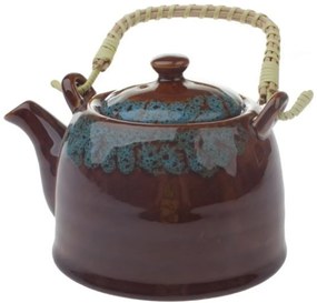 Keramická kanvička na čaj 850 ml, modrá