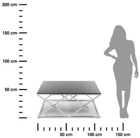 Konferenčný stolík Timantti 110 cm strieborný