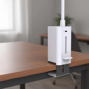 Nedis LTLR10WT - LED stmievateľná nabíjateľná dotyková stolná lampa so svorkou LED/5W/1200 mAh biela