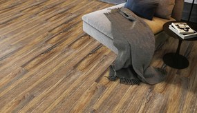 AKCIA: 400x480 cm PVC podlaha - lino Toptex Cracked Oak 693D, šíře, hnedá, filc, chodba / predsieň