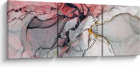 Obraz abstrakcie (s hodinami) (90x30 cm)