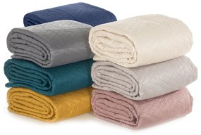 EUROFIRANY SADA PREHOZ NA POSTEĽ + OBLIEČKA NA VANKÚŠ BONI1 200X220 CM, 2 KS 40X40 CM TMAVOMODRÝ