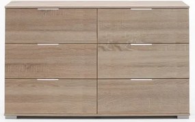 Zásuvková komoda Easy Plus, 130 cm, dub sonoma%