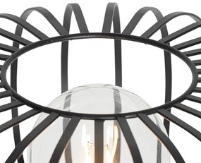 Dizajnová stojaca lampa čierna - Johanna