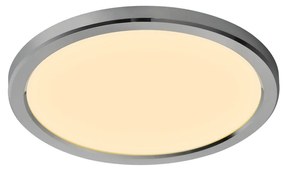 NORDLUX Stmievateľné stropné svietidlo LED do kúpeľne OJA, 14,5 W, teplá biela, 30 cm, chróm