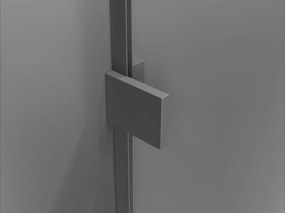 Mexen Lunar Duo, výklopný sprchový kút 120 x 110 cm, 8mm číre sklo, grafitový profil, 834-120L-110P-95-00