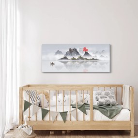 Obraz - Hory v hmle (120x50 cm)