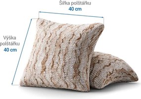 Bielastické poťahy OCEANO NOVÉ béžové obliečky na vankúšiky 2 ks ( 40 x 40 cm)