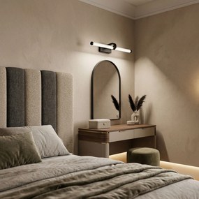 Toolight Toolight, LED nástenné svietidlo 40cm, 9W, 4000K, 1000lm, APP1887-1W, čierna matná, OSW-66042