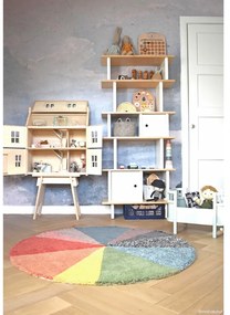 Prateľný ručne tkaný vlnený detský koberec ø120 cm Pie Chart – Lorena Canals