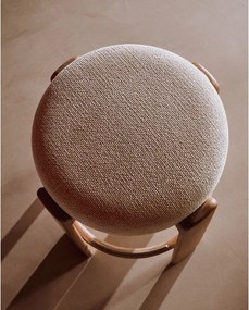 Béžová/v svetlo prírodnej farbe barová stolička z jaseňového dreva (výška sedadla 75 cm) Granite – Kave Home