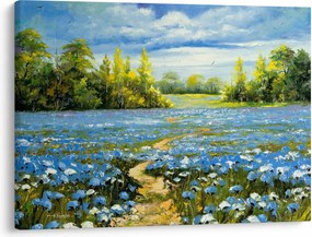 Obraz - Cestička v poli, olejomaľba (70x50 cm)
