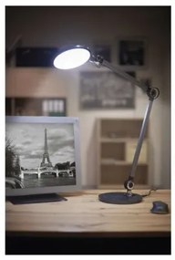 EMOS LED stolná lampa s bezdrôtovým nabíjaním KAREN, 10W, teplá-studená biela, čierna
