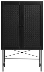 Čierna skrinka v dekore duba 80x135 cm Pensacola – Unique Furniture