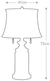 Feiss FE-STATEROOM-TL-BB - Stolná lampa STATEROOM 2xE27/60W/230V mosadz