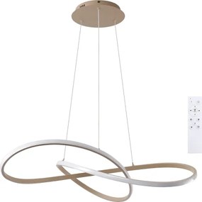 Brilagi - LED stmievateľný závesný luster INFINITY LED/80W/230V 80x80 cm béžový + diaľkové ovládanie