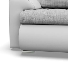 Sedacia súprava FORESTA v tvare U, pravá sivá / biela