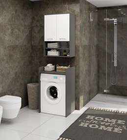 Kúpeľňová skrinka FIN H934 W64 2D 1P grafitová / biela