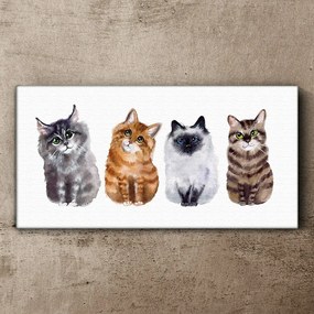 Obraz Canvas Maľovanie zvierat mačky