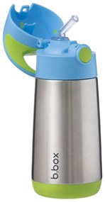 Termoska na pitie so slamkou 350 ml - modrá/zelená