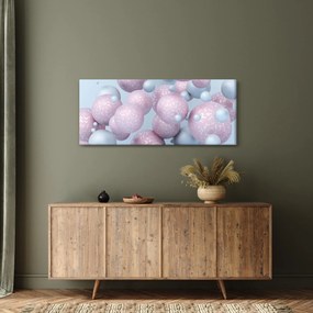 Abstraktný obraz - Pastelové guľa (120x50 cm)