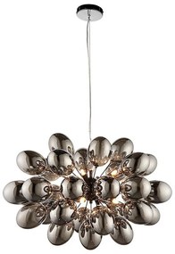 Endon 80124 - Luster na lanku INFINITY 8xG9/28W/230V čierna/dymová