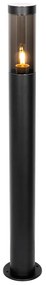Moderná vonkajšia stojaca lampa čierna 110 cm IP44 - Rox