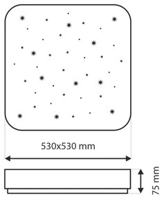 LED Stmievateľné stropné svietidlo NERIS LED/60W/230V 2700-6500K + diaľkové ovládanie