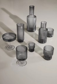 ferm LIVING Nízke poháre Ripple dymové 4 x 200 ml
