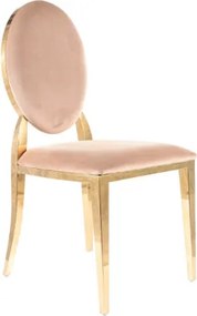 Jedálenská stolička KING VELVET bežová/ zlatá
