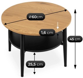 PROXIMA.store - Dizajnový konferenčný stolík PAULO FARBA: čierna, Materiál: orech