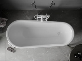 Mexen Retro, voľne stojaca vaňa 170 x 75 cm, biela, biele nohy, 53251707500-20