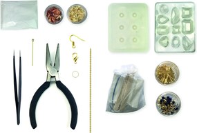 Výroba šperkov - náramky a šperky z cementu a zlatej fólie