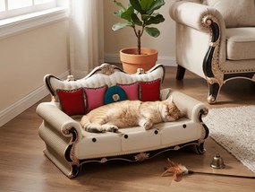 Pelech so škrabadlom pre mačku ROYAL PURR 59,5x27x33 cm, kartón