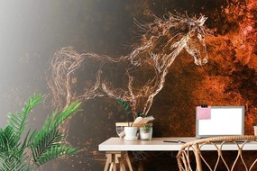 Samolepiaca tapeta abstraktný kôň - 450x300