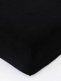 Froté plachta 90 × 200 cm - čierna