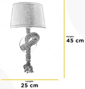 ONLI - Nástenné svietidlo CORDA 1xE27/22W/230V béžová