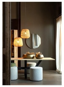 Béžový puf WOOOD Sara, ø 46 cm