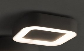 NOWODVORSKI PUEBLA LED stropné svietidlo, 12W, teplá biela, 20x20cm, štvorcový, grafitový